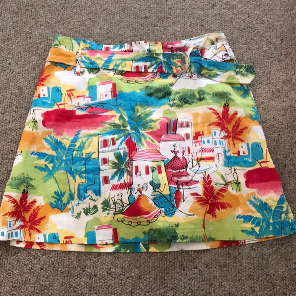 Larry Levine vacation print skort 8
